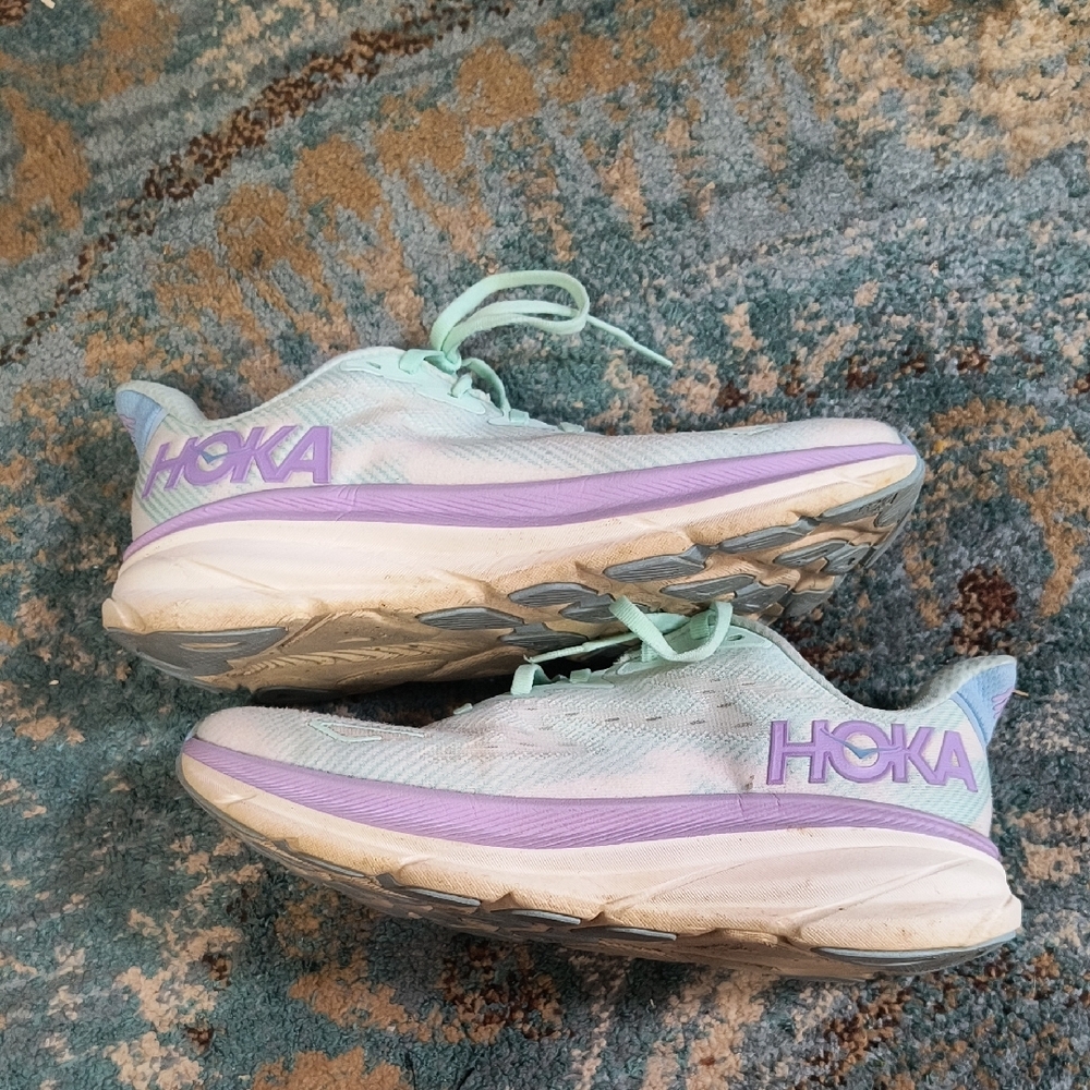 Hoka Women's Mint and Lavender Running Shoes